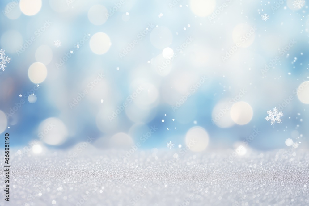 Winter Wonderland Background - Blurry Soft Defocused Bokeh Christmas Backdrop - AI Generated Winter Wonderland Background - Blurry Soft Defocused Bokeh Christmas Backdrop - AI Generated