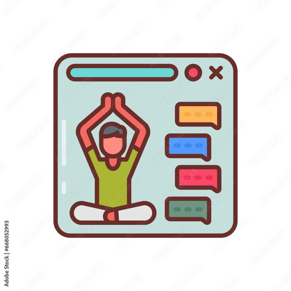 Online Classes Icon in vector. illustration Online Classes Icon in vector. illustration