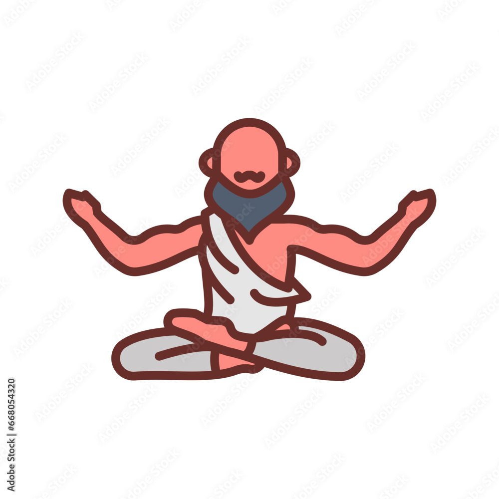 Yogi Baba Icon in vector. illustration