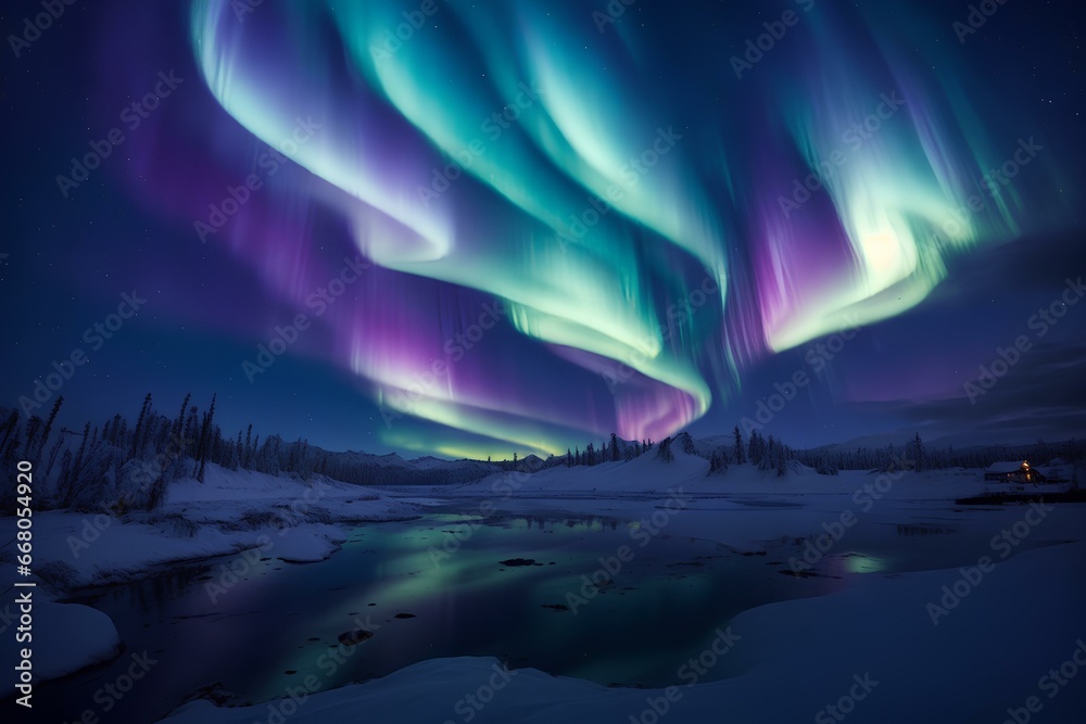 northern lights, generated by AI