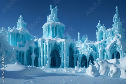 ice castle, generated by AI
