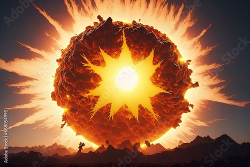 an explosion in the sun. generated by AI