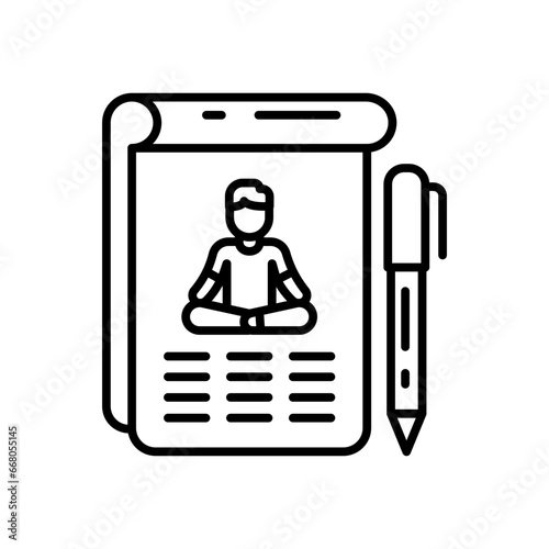 Standing Splits Icon in vector. illustration

