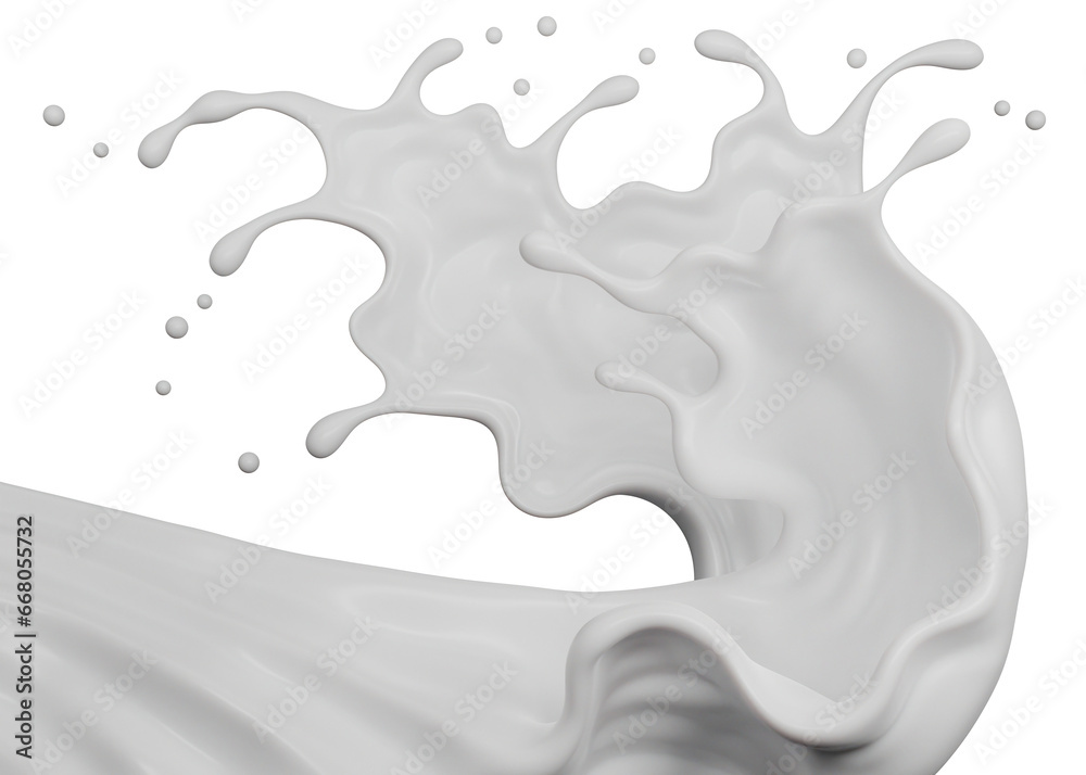 PSD Milk Splash 3D Rendering PSD Milk Splash 3D Rendering