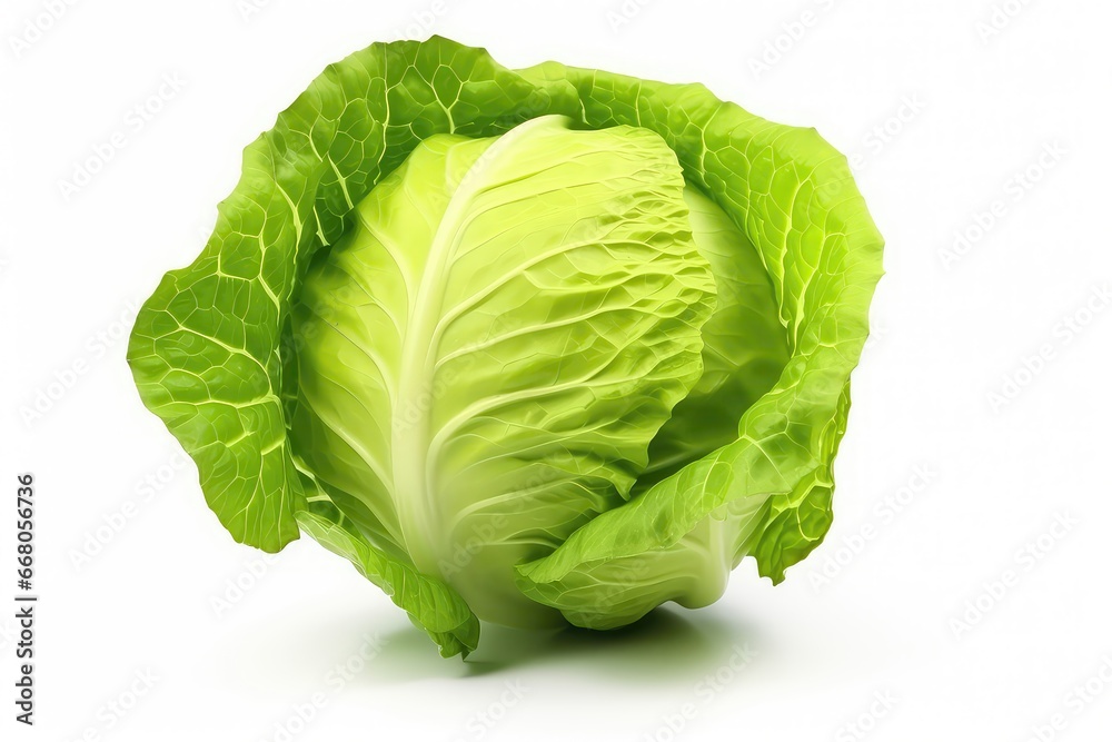 Fototapeta premium Cabbage On White Background