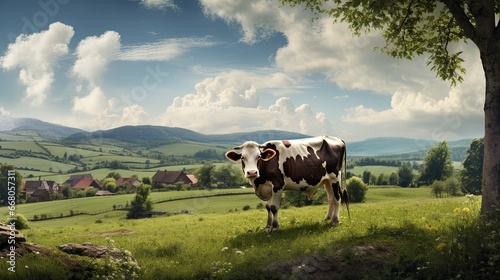 Image of cow in its native habitat.