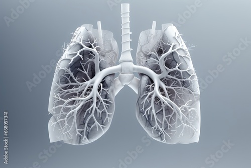 Human Lung With Smoke, Highlighting The Importance Of No Tobacco Day photo