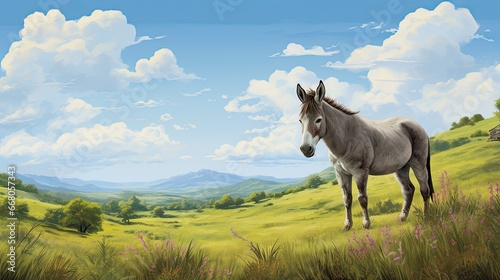 Image of donkey in its native habitat.