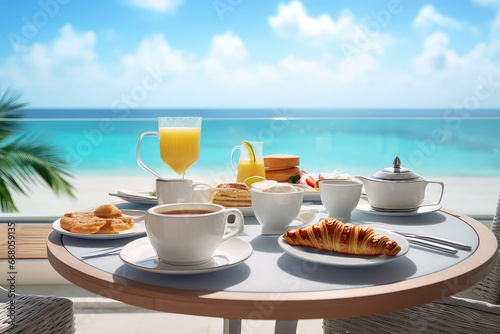 Luxurious Resort Breakfast With Ocean View