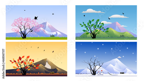 set of four seasons