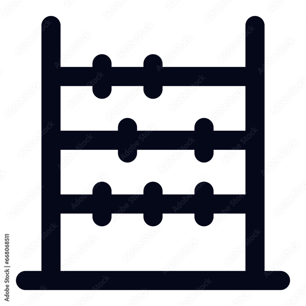 Abacus filled line icon