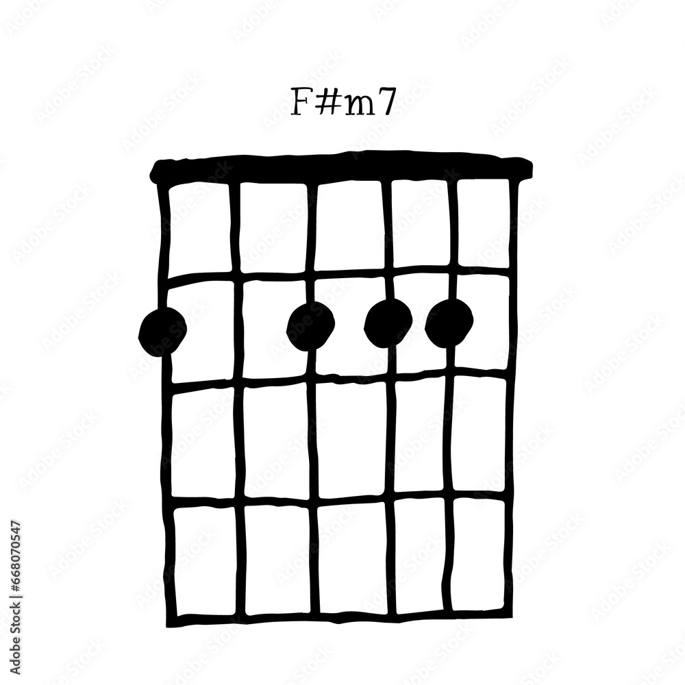 Guitar Chords doodle, note and melody hand drawn Guitar Chords doodle, note and melody hand drawn