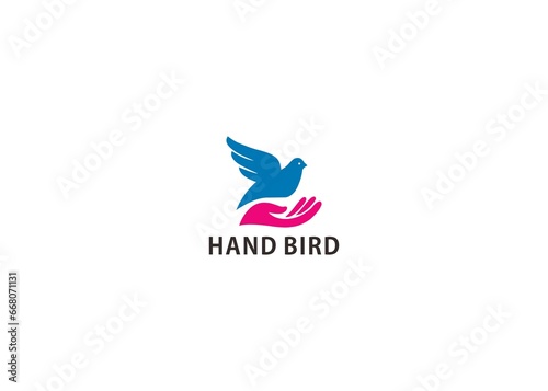 Free Download Hands bird logo icon design  - GFXLoad