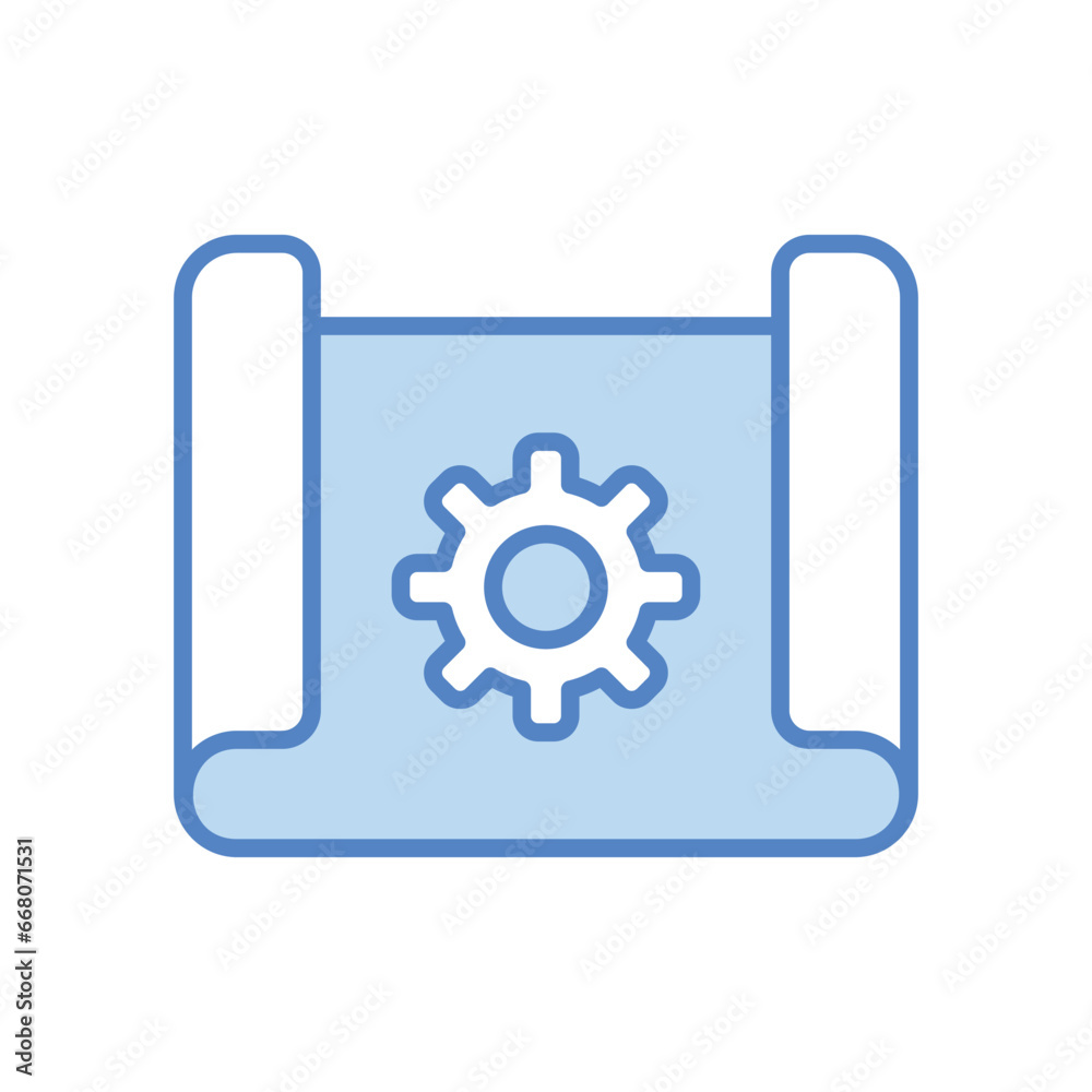 Blueprint icon isolate white background vector stock illustration Blueprint icon isolate white background vector stock illustration