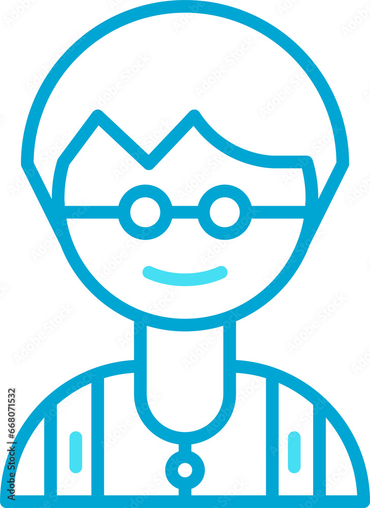 Male Character Icon Illustration

