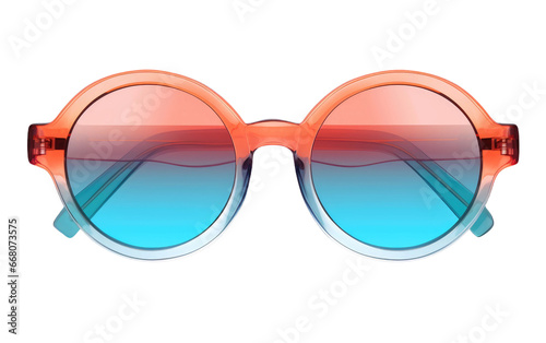 Stylish Sunglasses On Transparent Background.