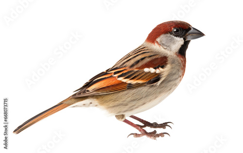 Sparrow Bird On Transparent Background.