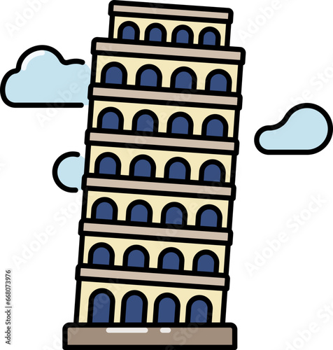 Leaning tower of Pisa icon