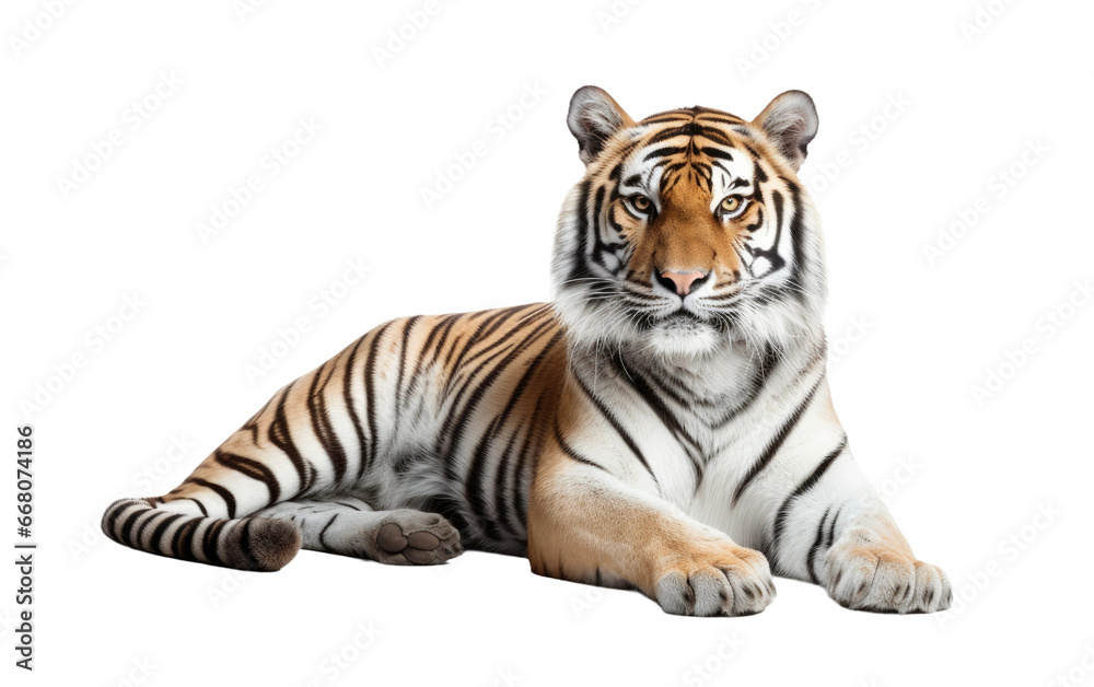 Tiger Animal On Transparent Background.