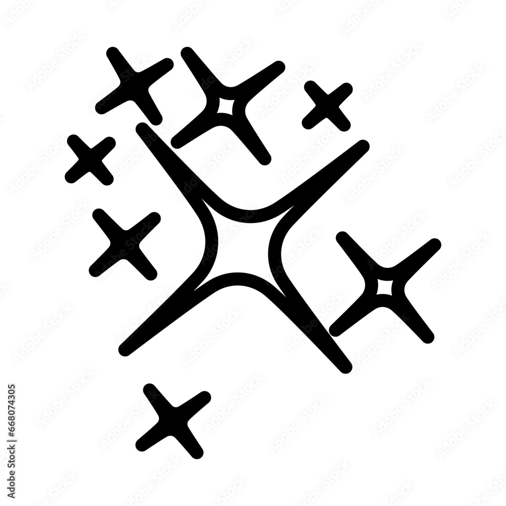 Sparkles icon vector. Twinkling stars illustration sign. Shining burst symbol. Star logo. Sparkles icon vector. Twinkling stars illustration sign. Shining burst symbol. Star logo.