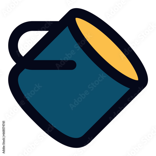 Paint bucket filled line icon