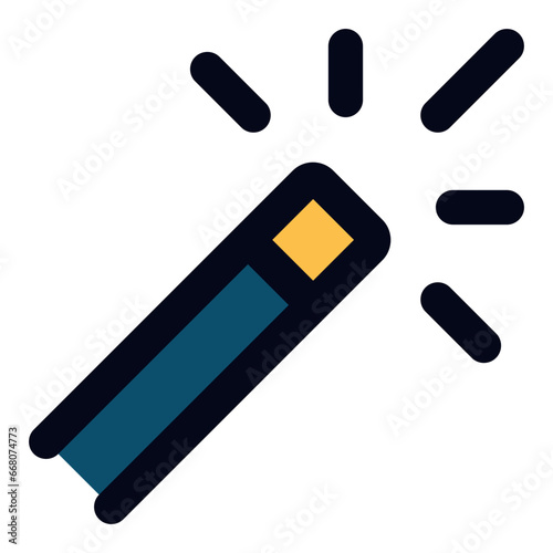 Magic wand filled line icon