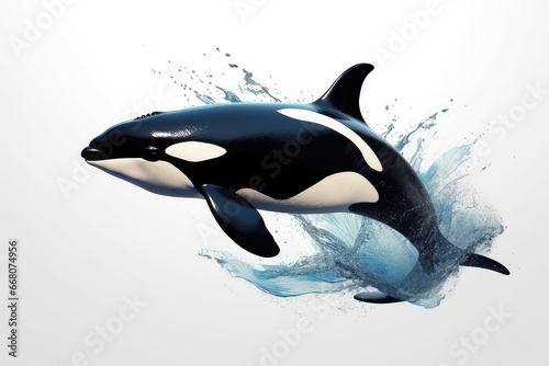 Stunning Killer Whale Leaping Out Of The Water
