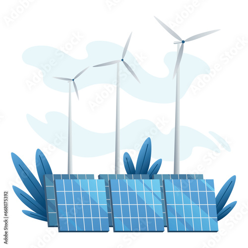 Hydrogen fuel. Green hydrogen. Hydrogen is ecological form of energy. Production green energy from renewable natural resources. Vector illustration isolated on a white background