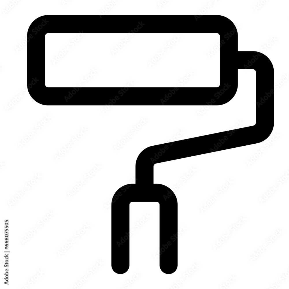 Roller paint line icon Roller paint line icon
