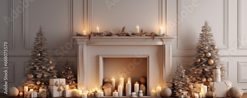 A Fireplace With Candles