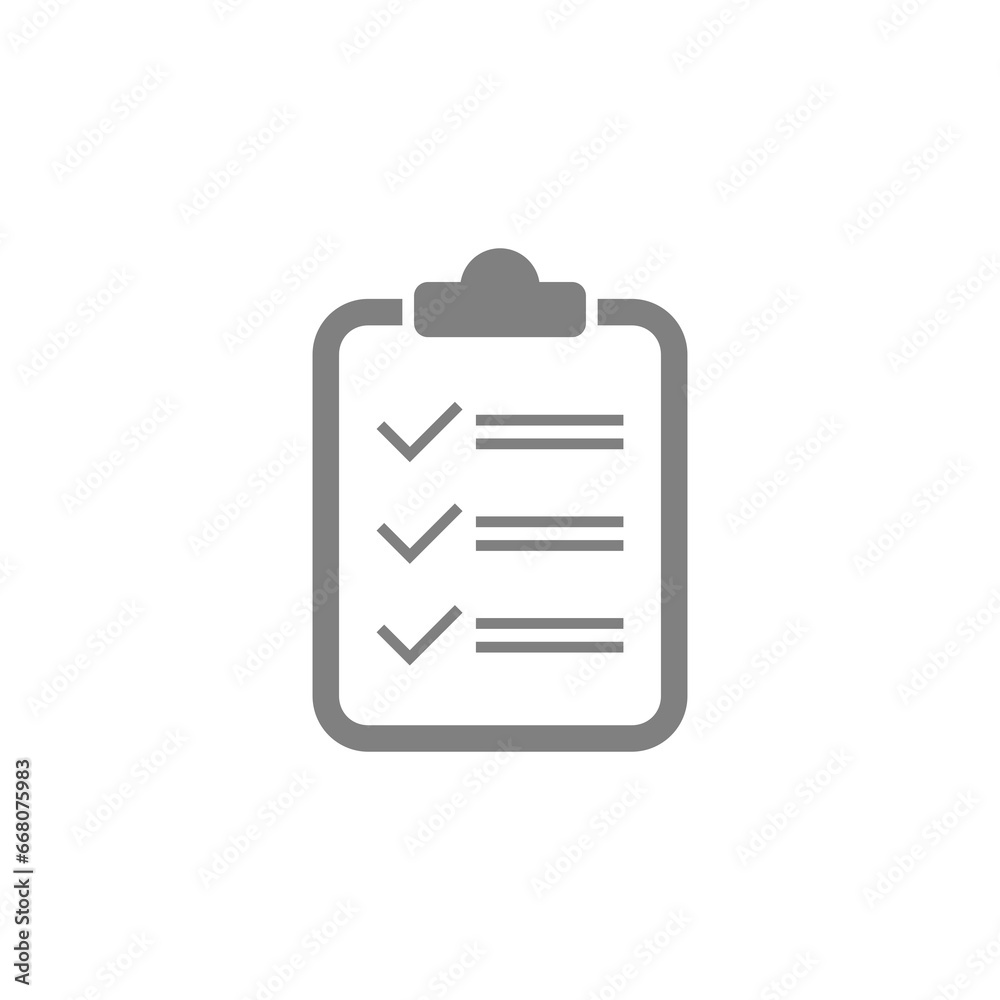 Clipboard icon isolated on transparent background Clipboard icon isolated on transparent background