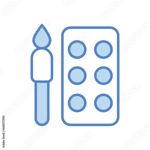 Watercolor icon isolate white background vector stock illustration