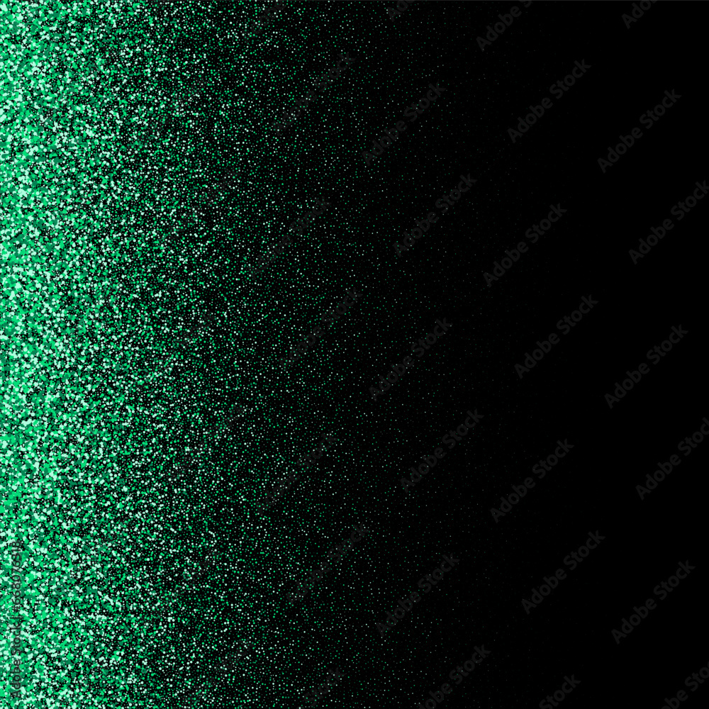 Explosion of shiny green circles isolated on black background. eps 10