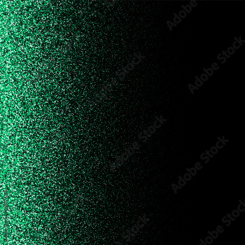 Explosion of shiny green circles isolated on black background. eps 10