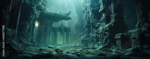Underwater Fantasy Depicts Lost City In Ruins