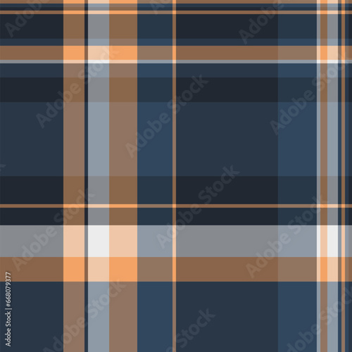 Textile pattern plaid of check seamless tartan with a vector background texture fabric.