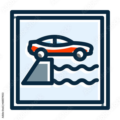 Harbour  Vector Thick Line Filled Colors Icon Design Vector Thick Line Filled Colors Icon Design