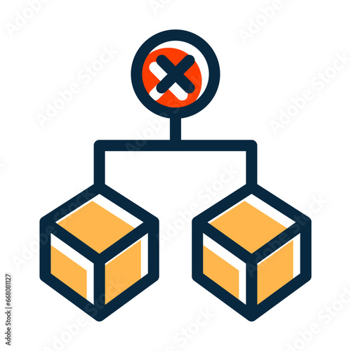 Embargo  Vector Thick Line Filled Colors Icon Design Vector Thick Line Filled Colors Icon Design