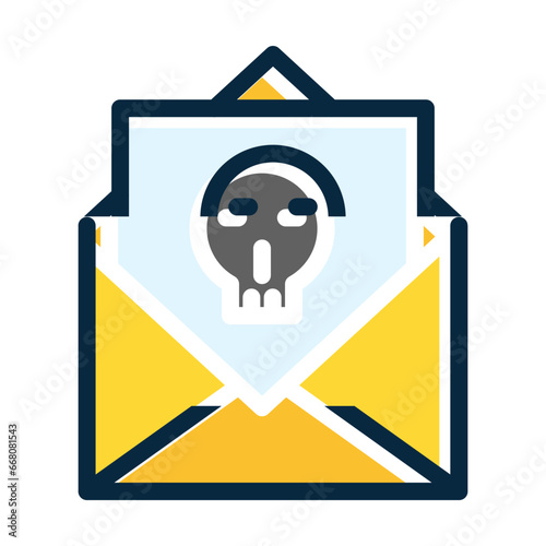 Blackmail  Vector Thick Line Filled Colors Icon Design Vector Thick Line Filled Colors Icon Design