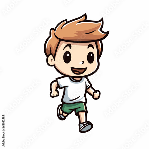 Runner hand-drawn illustration. Runner. Vector doodle style cartoon illustration. ai generated