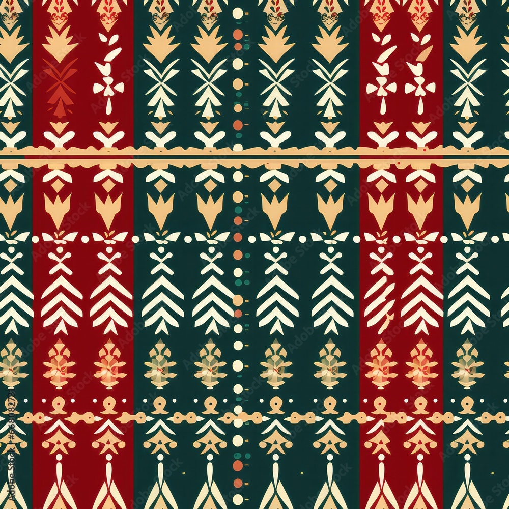 Fototapeta premium Seamless Nordic Digital Backgrounds, Christmas backdrops, Christmas Sweater Pattern Digital Paper, Scandinavian Surface Patterns, cosy paper