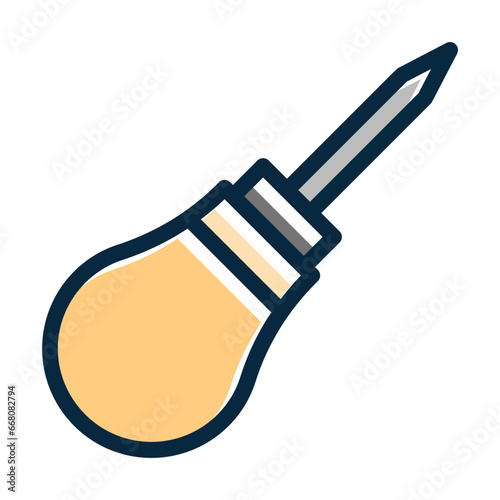 Awl Vector Thick Line Filled Colors Icon Design Vector Thick Line Filled Colors Icon Design