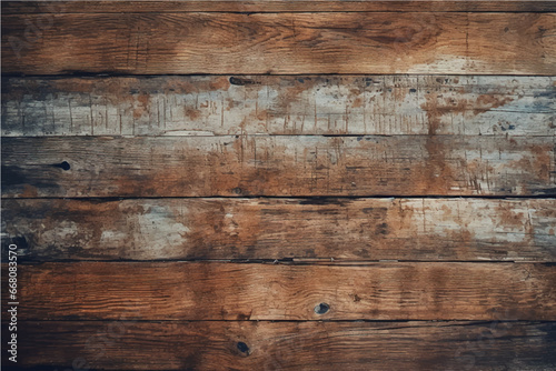 texture of old, damaged cracked wooden boards bleached with white paint with knots