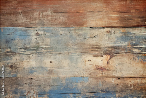 texture of old, damaged cracked wooden boards bleached with white paint with knots