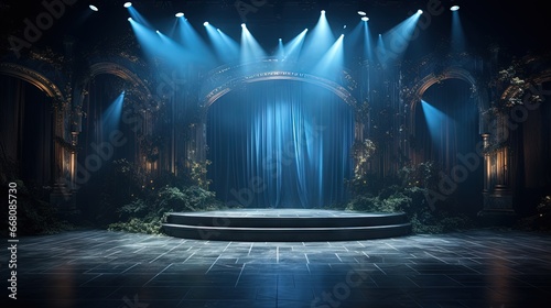 Stage with complimentary li...