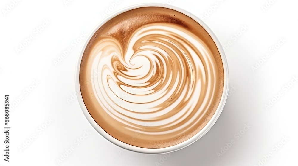 White background with isolated coffee foam White background with isolated coffee foam