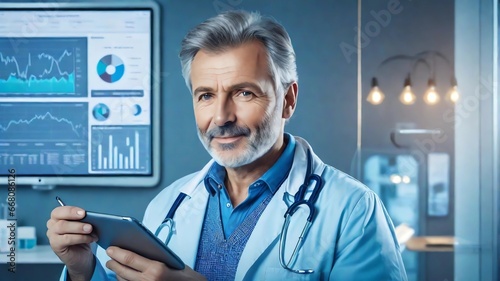 doctor looking at x ray photo