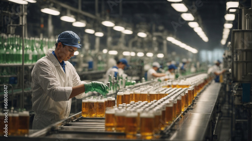 Linea di produzione industriale di birra alla spina photo