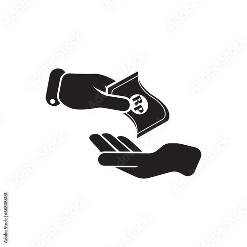 Bribery logo icon symbol vector template illustration design.