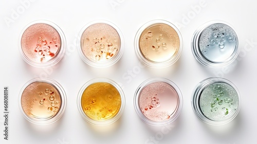 Top view of petri dishes wi...